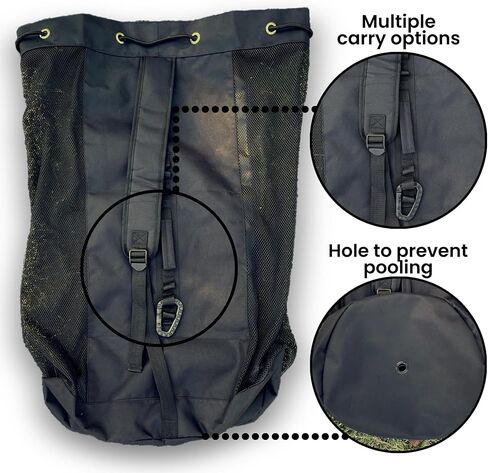 Soccer Ball Bag w/Clipboard Sized Pocket, Padded Straps, & Drain Hole (17" x 17" x 37") - Large Sports Ball Storage - Durable Mesh Ball Bag - Ball Bags Mesh w/Cinch Drawstring - Volleyball Ball Bag in Saudi Arabia