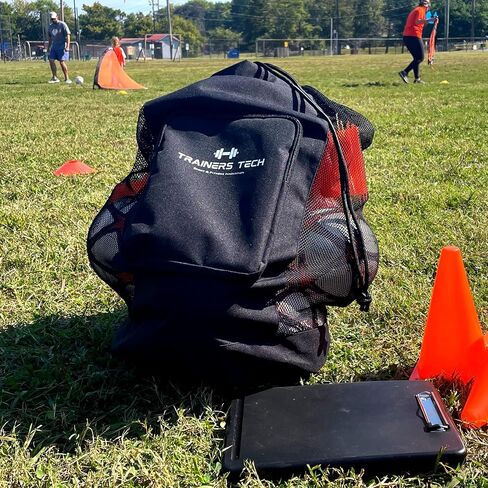 Soccer Ball Bag w/Clipboard Sized Pocket, Padded Straps, & Drain Hole (17" x 17" x 37") - Large Sports Ball Storage - Durable Mesh Ball Bag - Ball Bags Mesh w/Cinch Drawstring - Volleyball Ball Bag in Saudi Arabia