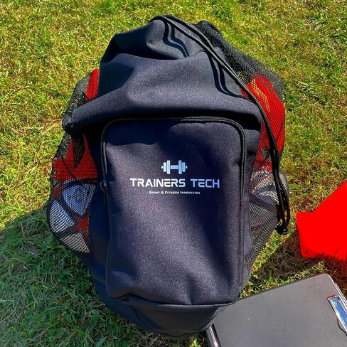 Soccer Ball Bag w/Clipboard Sized Pocket, Padded Straps, & Drain Hole (17" x 17" x 37") - Large Sports Ball Storage - Durable Mesh Ball Bag - Ball Bags Mesh w/Cinch Drawstring - Volleyball Ball Bag in Saudi Arabia