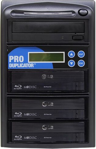 Produplicator 1 to 10 Blu-ray CD DVD SATA Daisy Chain Ready Duplicator (14x/22x/48x Burners, 500GB HDD) in Saudi Arabia