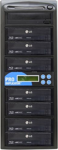 Produplicator 1 to 10 Blu-ray CD DVD SATA Daisy Chain Ready Duplicator (14x/22x/48x Burners, 500GB HDD) in Saudi Arabia