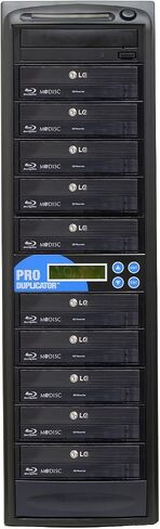 Produplicator 1 to 10 Blu-ray CD DVD SATA Daisy Chain Ready Duplicator (14x/22x/48x Burners, 500GB HDD) in Saudi Arabia