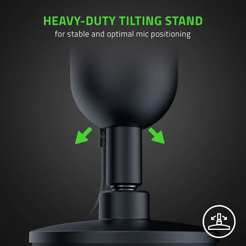 ميكروفون البث USB Razer Seiren Mini فائق الصغر: مقاوم للصدمات - أسود (متجدد) in Saudi Arabia