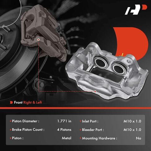 A-Premium Disc Brake Caliper Assembly Compatible with Select Toyota Models - Sequoia 2001-2002 4.7L, Tundra 2000-2003 3.4L 4.7L - Front Left Driver Side in Kuwait