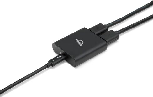 OWC Thunderbolt Dual Displayport Adapter, Dual displays up to 4K @ 60Hz, Single display up to 8K @ 30Hz, 2 DisplayPort 1.4 ports, Compatible with Mac and PC Thunderbolt (USB-C) devices, cable included in Saudi Arabia
