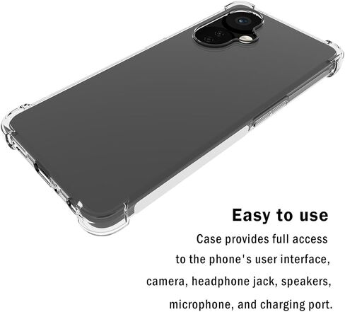 حافظة لهاتف OnePlus Nord N30 5G، حافظة Oneplus Nord CE 3 Lite 5G شفافة وواقي شاشة مدمج للجنسين مقاوم للصدمات ومرن من مادة TPU المرنة ذات المقاس النحيف للهاتف الواقي الشفاف غطاء شفاف كريستالي in Kuwait