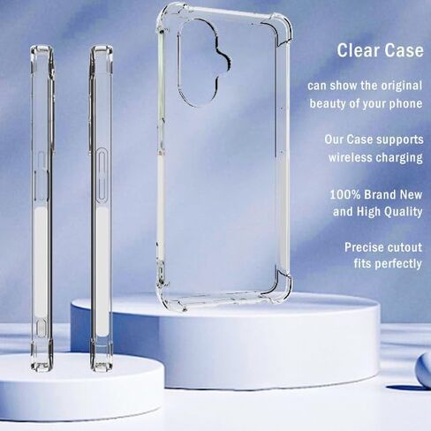 حافظة لهاتف OnePlus Nord N30 5G، حافظة Oneplus Nord CE 3 Lite 5G شفافة وواقي شاشة مدمج للجنسين مقاوم للصدمات ومرن من مادة TPU المرنة ذات المقاس النحيف للهاتف الواقي الشفاف غطاء شفاف كريستالي in Kuwait