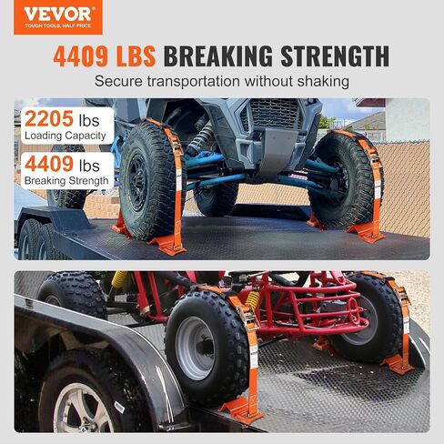 طقم ربط عجلة VEVOR، طقم حزام ربط سفلي مقاس 2 × 96 بوصة، نظام ربط مقطورة شديد التحمل للعجلات 10 بوصة - 23 بوصة، ATV، UTV، مقطورة، جزازة، ملحقات العجلة وربط العجلات، 4 عبوات in Saudi Arabia
