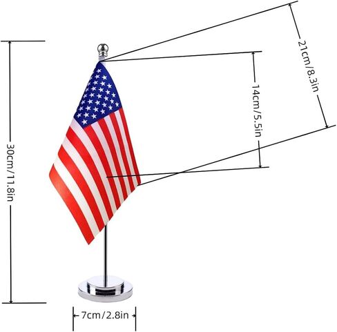 Brazilian Table Flag Desk Flag of Brazil With 30CM Stainless Steel Stand Base Desktop Flags Veteran Office Home Bar International Conference Brazilian Theme Party Holiday Decorations in Kuwait