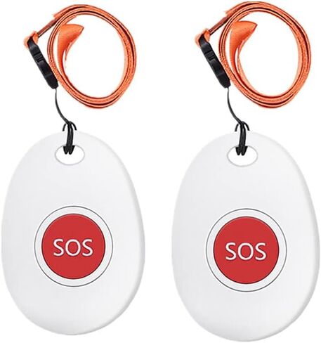 ChunHee Wireless Caregiver Pager Call Button Nurse Alert System Call Bell for Home/Elderly/Patient Emergency Vibration Pager 1 Transmitter+1 Receiver(800+Feet Operating Range) in Kuwait