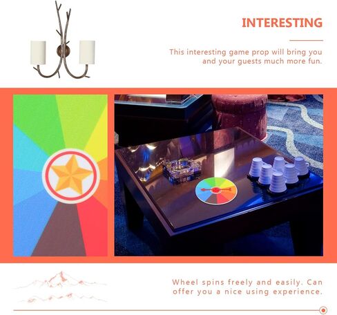 Vaguelly Wall Mount Color Prize Wheel: 10 Slot Activities Spinning Game Spinning Win The Fortune Game in Saudi Arabia