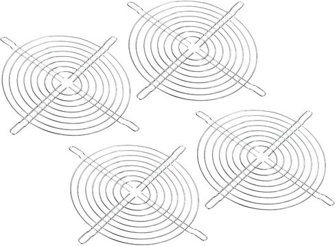 PATIKIL 200mm Fan Finger Grill، 2 Pack Metal Grill Protector Guard لغطاء حماية مروحة 200X200mm DIY، فضي in Kuwait