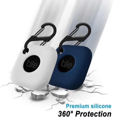 حافظة سيليكون Geiomoo لهاتف Tile Mate 2022، غطاء ناعم مقاوم للخدش مع حلقة تسلق (عبوتان أسود + أحمر) in Kuwait