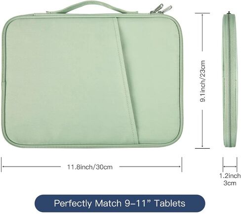 حقيبة كمبيوتر لوحي 12-12.9 بوصة لجهاز Samsung Galaxy Tab S9+ Plus/S8+ 2022/S7+/S7+ Plus/S7 FE، 12.9 بوصة iPad Pro Air M1 M2/Pro 4 3 2 1 2024-2015/Microsoft Surface Go 2 12.4 بوصة /Pro 9 8 حقيبة حمل-أسود in Kuwait