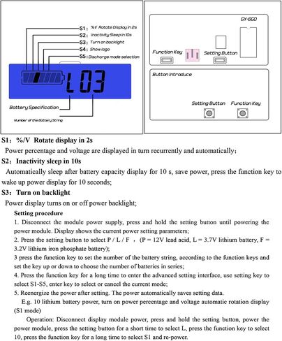 Frienda 2 Set DC 12V 24V 36V 48V 60V 72V 84V Golf Cart Battery Meter with Alarm, Front Setting and Switch Key Battery Capacity Voltage Indicator Gauge Acid and Lithium Ion Indicator(Green) in Kuwait