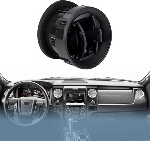 4 قطع سخان هواء بلوحة القيادة / قناة تهوية HVAC، كروم متوافق مع Ford F150 2009-2014، OEM 9L3Z19893CA. in Kuwait
