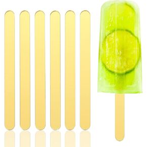 50pcs العصي المصاصة الأكريليك ، العصي المصاصة الذهب البلاستيكية للكيكلات ، عصي القالب المصاصة القابلة لإعادة الاستخدام ، 4.5 "كعكة البوب ​​آيس كريم العصي بالجملة للهدية الحلوى المنزل