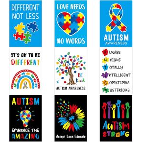 BeYumi Heart Health Awareness Poster - 9Pcs Heart Health Awareness Posters Red Ribbon Heart Disease Month Awareness Poster for Campaign School Event Supplies Classroom Charity Welfare Activities Decor