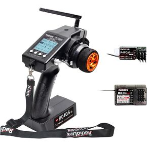 Radiolink RC4GS V3 2.4G 4 قنوات جهاز إرسال راديو RC و 2 أجهزة استقبال R6FG/R4FGM GYRO