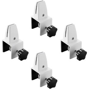 Sneeze Guard Support Clamp for 1/8" To 1" Thick Panel, Aluminum Adjustable Vertical Clamp, 2-Pack Desk Divider Support Clamp, Black Desk Shield Clamp for Privacy Panel, Plexiglass Sheets