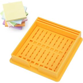 ZJchao Sticky Note Stencil Holder, Multi Purpose Dispenser for Office with Templates, Compact Size for 3x3inch Notes, Robust Plastic Construction, Ideal Gift Choice, Make Your To Do