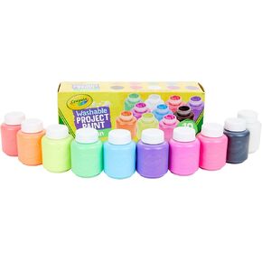 طلاء أطفال Crayola القابل للغسل ، 10 ألوان طلاء نيون ، زجاجات 2 أوقية ، هدية