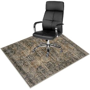 Anidaroel 48"x60" Home Office Chair Mat for Hardwood Floor, Desk Mat for Chair, Ant-Slip Office Floor Mat, Computer Chair Mats for Rolling Chair, Low Pile Carpet Floor Mat, Non Curling