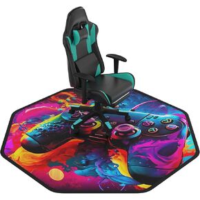 Floor Mat for Office Chair - Office Chair Mat - Chair Mat for Hardwood Floor - Desk & Gaming Chair Protector, Anti-Slip, Easy Clean & Machine Washable (47"×47")