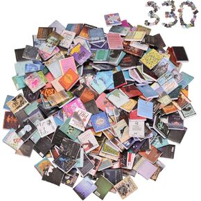 330PCS Book Miniatures Set, Mini Books for Anxiety Bookshelf, Dollhouse Decor, DIY Crafting, Mini House Decor, Living Room, Office, Desk