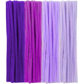 Blue Pipe Cleaners, 100 Pieces Chenille Stems Craft, 12 inch Long Fluffy Pipe Cleaners for Creative DIY Art Craft Projects, Home Decoration Supplies (6 mm x 30 cm, Blue Series-4 Colors)