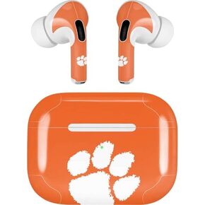 غلاف صوتي من Skinit متوافق مع Apple AirPods Pro (الجيل الثاني، 2022) - تصميم برتقالي مرخص رسميًا من Clemson Tigers Est 1889 in Kuwait