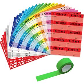 Large Moving Labels for Boxes Color Coded, 460 Stickers for Home Moving Supplies with Removable Tape, Fragile Stickers Packing Labels for Moving Boxes, Moving for Organizing and Packing