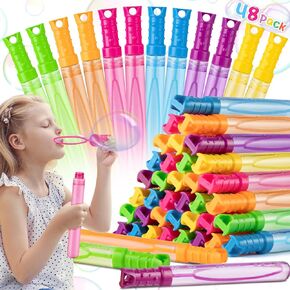 48 Pack Big Bubble Wands Bulk في 6 ألوان ، مثالية لعيد الفصح ، الصيف ، الهالوين ، عيد الحب ، جوائز الفصول الدراسية