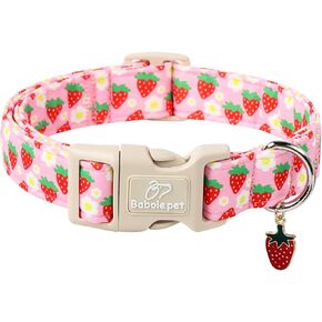 Adjustable Summer Dog Collar, Cute Watermelon Dog Collars for Large Dogs, Lightweight Quick-Release Buckle Collar for Boy&Girl Dogs L