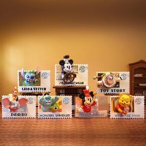 Miniso Disney Retro Collection Collection Surprise Box Model Design Random Box Toy Toy Toyable Toy for Home Decor Decor