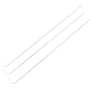 3pcs الإبر المغزولة بالخرز غير القابل للصدأ إبر حبة رقيقة ، ومجوهرات تجعل خياطة الدوران الدوران محفوفة بالخروج إبر حبة إبر يدوي