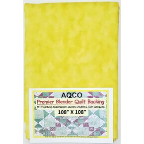 دعم لحاف رئيس الوزراء ، الملك ، سلس ، الخلاط الأصفر ، 108 "" x108 "، من قبل AQCO