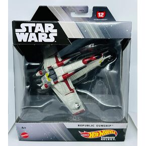 Hot Wheels - Star Wars Starships Select - Republic Gunship - #12 - 2022 Mix 3 - Ships Bubble Wrapped in a Box