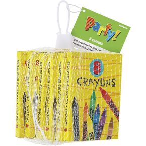 Assorted Colors 8 Vibrant Crayons in Net Bag (6 Boxes) - Perfect for Kids & Artists