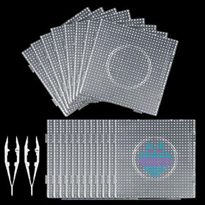 20pcs 5mm Fuse Beads Pegboards ، bead bead bead bead pegboard beads ، melty beads square peg kit for diy craft heads