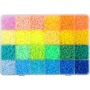 12000 x Fuse Beads Kit, LIHAO 24 Colors 2.6mm Mini Fuse Beading Kit, Multicolored Iron on Fused Beads Kit, Great Supplies for Fuse Beads Artist, Kid's Birthday Gift