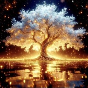 Gamteldot Tree of Life Stamped Cross Stitch Kits,11CT Cross Stitch Kits for Beginners,DIY Needlepoint Kits for Adults,Embroidery Patterns Art Crafts Kits for Home Decor and Gift