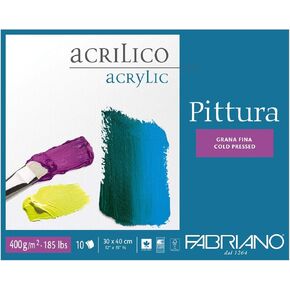 Fabriano Pittura 400 g (Pack of 10 Sheets, 30 x 40 cm White