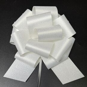 6-Pcs Glitter Pull Bows for Gift Wrapping, 6 Inch Large Gift Bow,Glitter Ribbon Decoration for Flower Bouquets and Basket, for Birthday Presents, Anniversary, Wedding (Sky Blue)