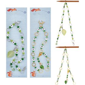 nbeads 2 pcs charms charms knitting row row rains ، 2 pcs leaf schitch markers number jods row row rains for knitting crochet progress progress ، green light