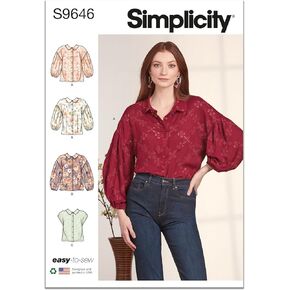 زر Simplicity Misses أسفل مجموعة نمط الخياطة أعلى ، الكود S9646 ، الأحجام 8-10-12-14-16 ، متعدد الألوان ، متعدد الألوان