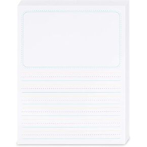 Lined Handwriting Paper Sheets, Story Telling Pages for Kids (8.5 x 11 In, 150 Pack)
