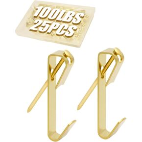 25pcs 100 رطل شماعات الصور الثقيلة ، صورة معدنية معلقة مع أظافر ، أجهزة معلقة صورة ثقيلة للمرايا ، الصور ، الساعات ، العمل الفني والديكور المنزلي