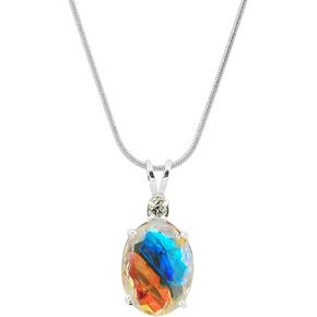 GEMHUB Gemstone Pendant Without Chain 44 CT-135 CT Oval Shape Sterling Silver Pendant Jewelry Women