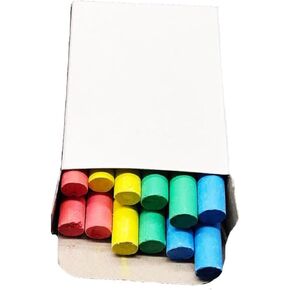 Katartizo 12 Sticks الطباشير المدرسي متعدد الألوان ، اللوازم المدرسية ، سهلة الاستخدام الطباشير بدون غبار ، لوازم الطباشير الطباشير القابلة للذوبان في الماء